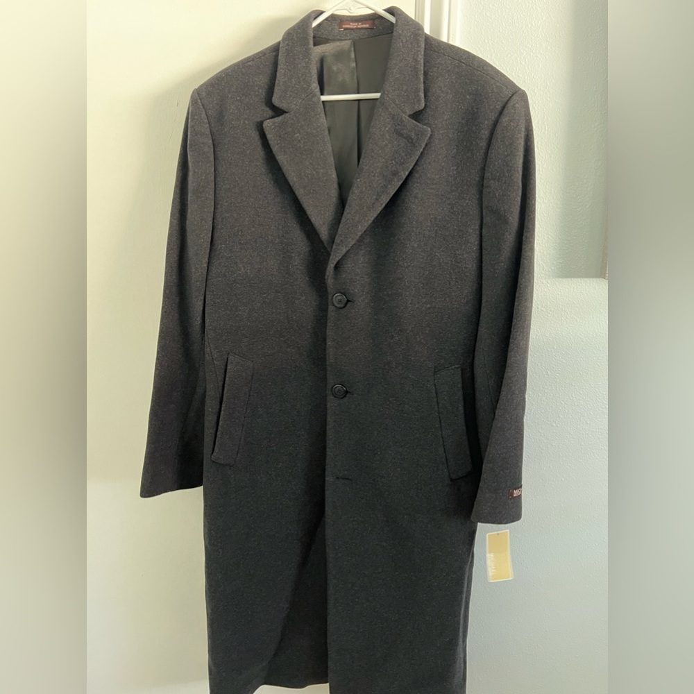 Mens Michael Kors Wool Coat Size 42 Long